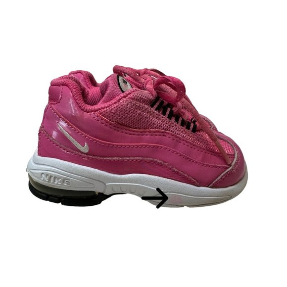 Nike Air Max 95 Baby Sneakers Toddler Girl 7C Desert Pink Black White Shoes - Picture 9 of 14